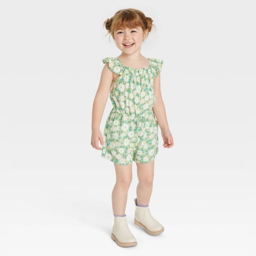 Sage green floral dress by cat and jack 18months